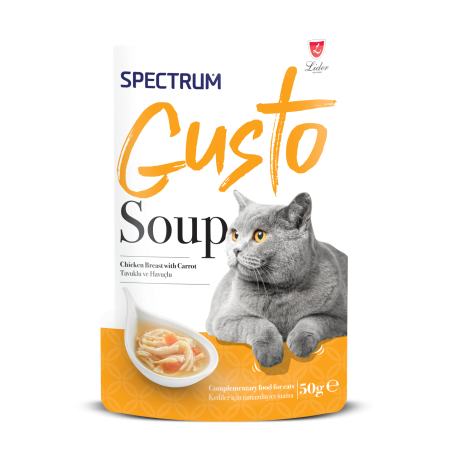 Spectrum Gusto Tavuklu ve Havuçlu Kedi Çorba 50gr