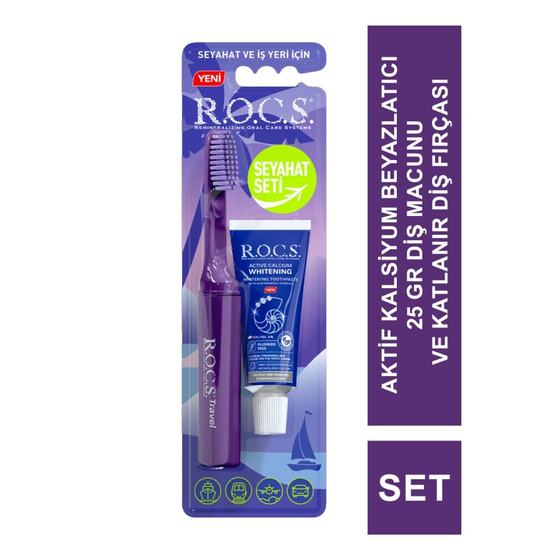 Rocs Travel Kit ( Seyahat Seti ) Diş Macunu + Fırça
