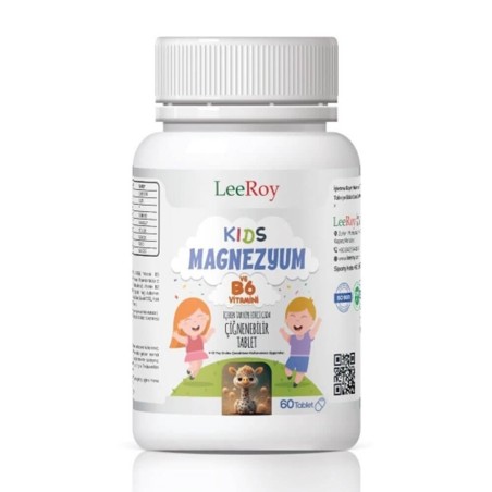 LeeRoy Kids Magnezyum Sitrat+B6  60 Tablet