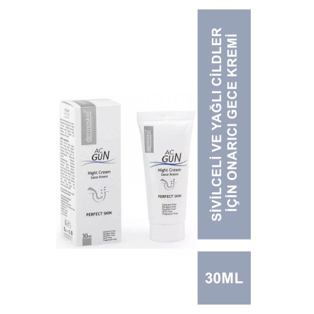 Outlet - Dermoskin Acnegun Onarıcı Gece Kremi 30 ml