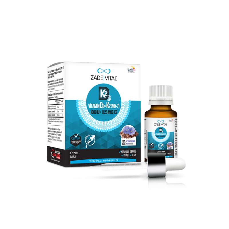 Zade Vital D3K2 Damla 20 ml