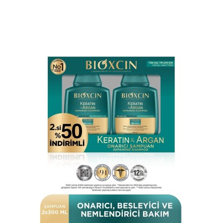 Bioxcin Keratin&Argan Şampuan 300ml - 2.si %50 İndirimli