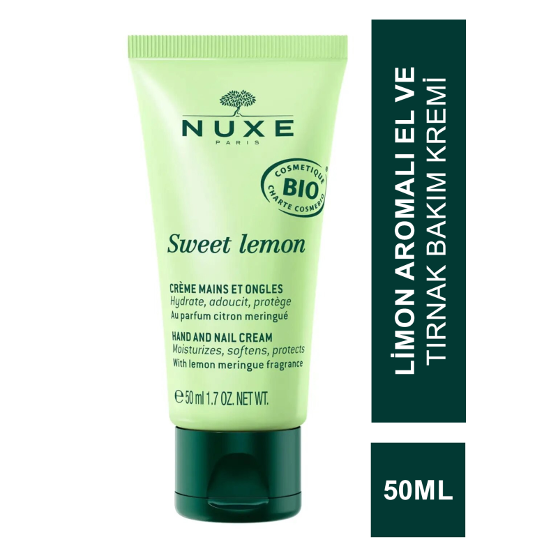 Nuxe Sweet Lemon Hand & Nail Cream Onarıcı Besleyici El ve Tırnak Kremi 50 ml