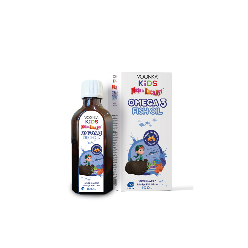 Voonka Kids Omega 3 Fish Oil - Maşa ile Koca Ayı 100ml