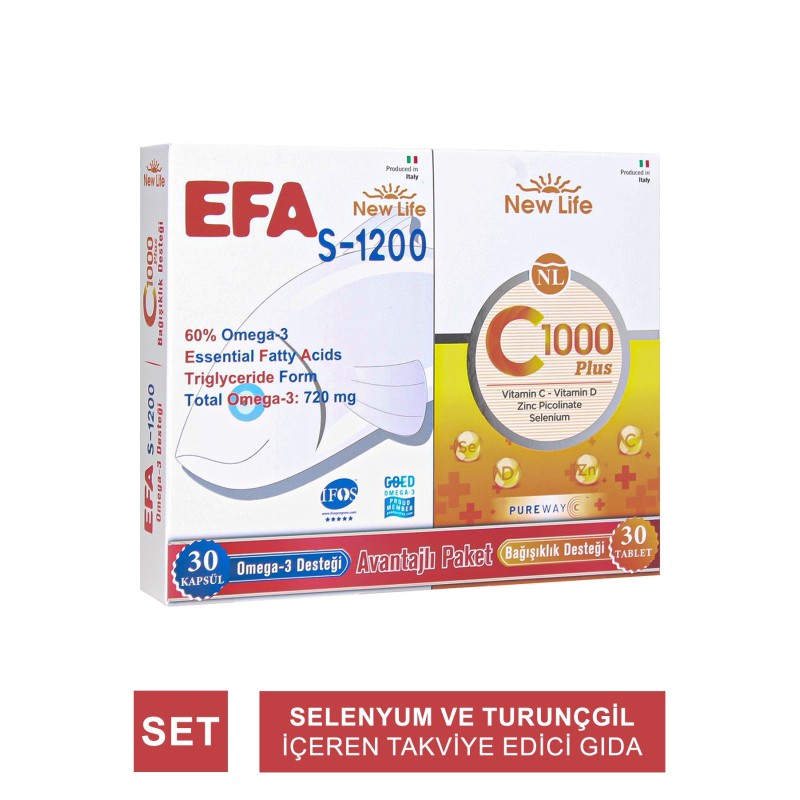 New Life Omega3 ve C Vitamini Avantajlı Paket