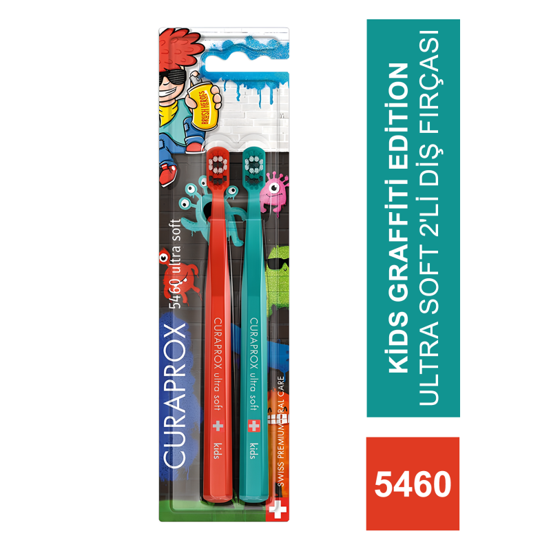 Curaprox Kids Grafiti Edition Ultra Soft 2'li Diş Fırçası