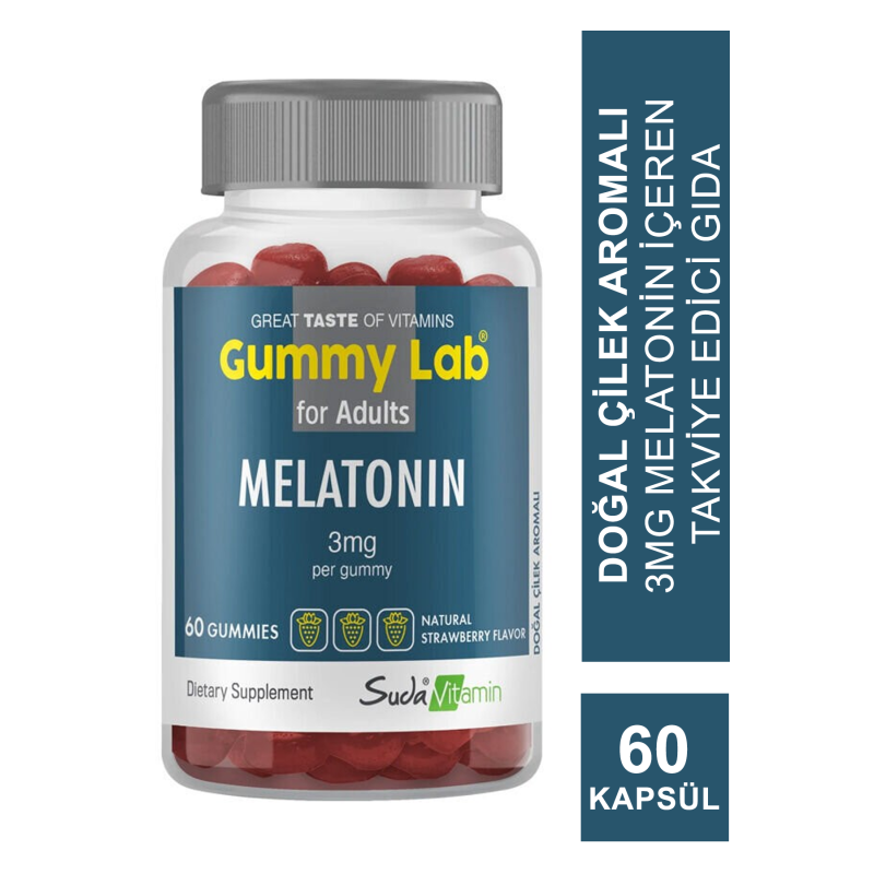 Suda Vitamin Gummy Lab Melatonin for Adult 60 Yumuşak Kapsül