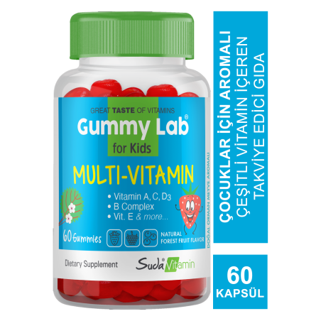 Suda Vitamin Gummy Lab Multi-Vitamin for Kids 60 Yumuşak Kapsül