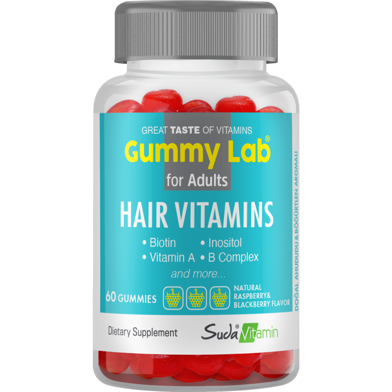 Suda Vitamin Gummy Lab Hair Vitamins for Adult 60 Yumuşak Kapsül
