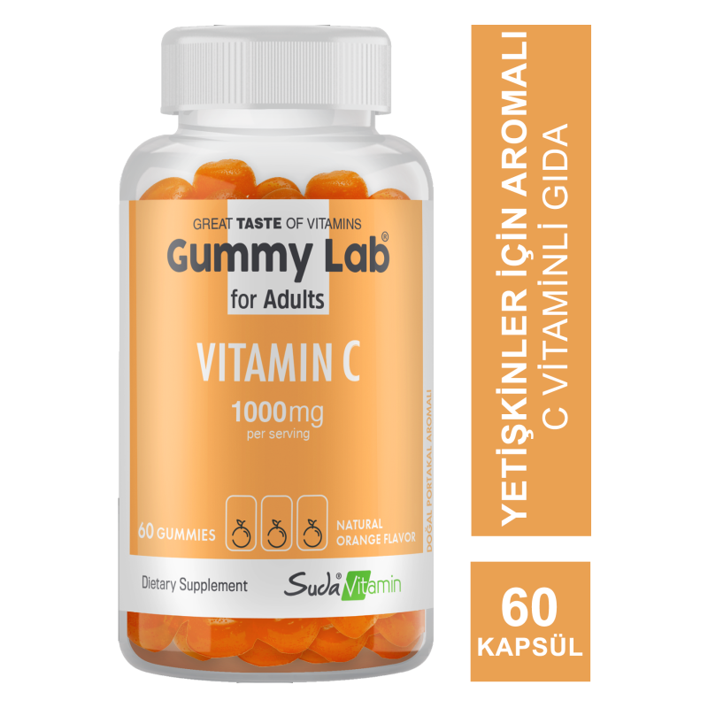 Suda Vitamin Gummy Lab Vitamin C for Adult 60 Yumuşak Kapsül