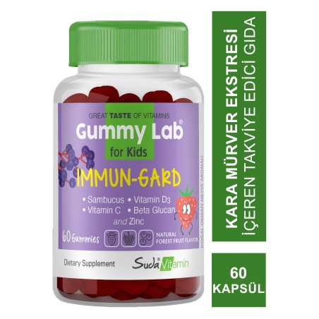 Suda Vitamin Gummy Lab İmmun-Gard for Kids 60 Yumuşak Kapsül