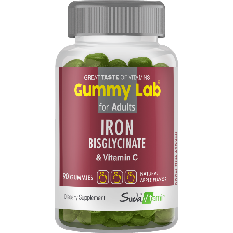 Suda Vitamin Gummy Lab İron Bisglycinate for Adult 90 Yumuşak Kapsül