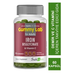 Suda Vitamin Gummy Lab İron Bisglycinate for Adult 90 Yumuşak Kapsül