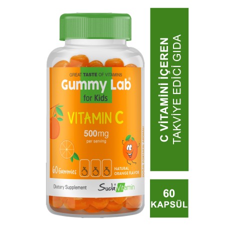 Suda Vitamin Gummy Lab Vitamin C for Kids 60 Yumuşak Kapsül