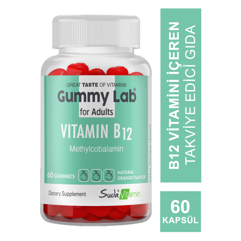 Suda Vitamin Gummy Vitamin B12 for Adult 60 Yumuşak Kapsül