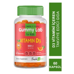 Suda Vitamin Gummy Lab Vitamin D3 for Kids 60 Yumuşak Kapsül