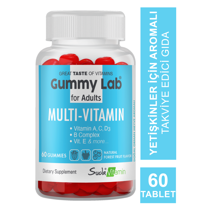 Suda Vitamin Gummy Lab Multi-Vitamin for Adult 60 Yumuşak Kapsül