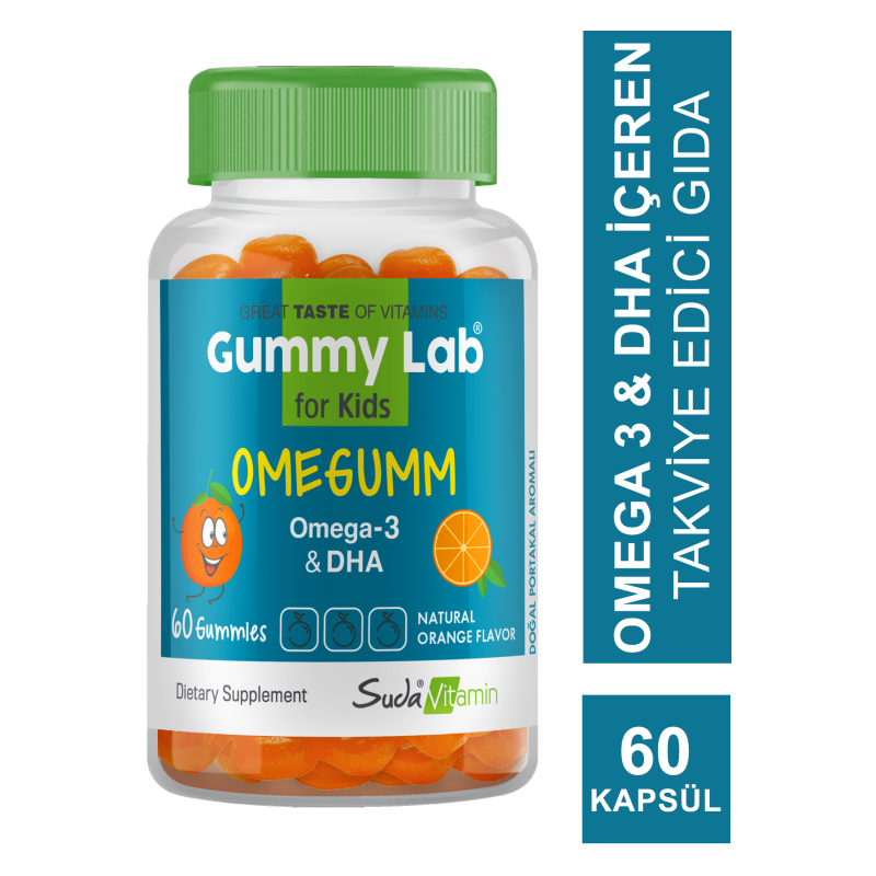 Suda Vitamin Gummy Lab Omegumm for Kids 60 Yumuşak Kapsül