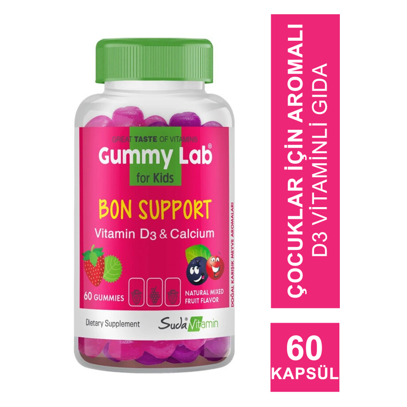 Suda Vitamin Gummy Lab Bon Support for Kids 60 Yumuşak Kapsül