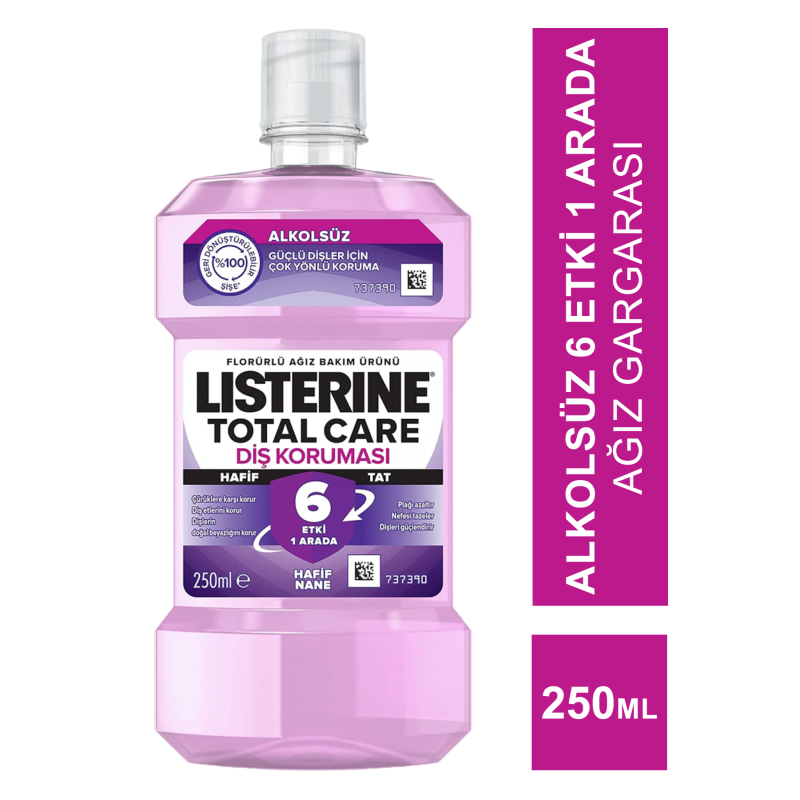 Listerine Total Care Diş Koruması Ağız Gargarası - Alkolsüz 250 ml