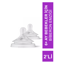 Philips Avent Natural Response Biberon Emziği 2'li 6+ Ay No: 5 ( SCY965/02)