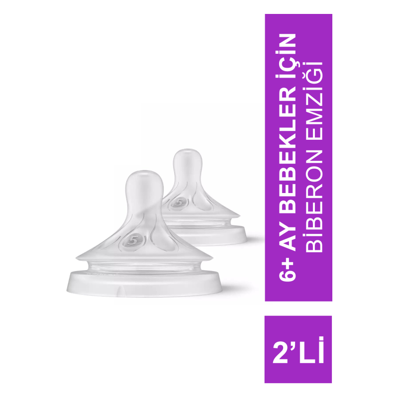 Philips Avent Natural Response Biberon Emziği 2'li 6+ Ay No: 5 ( SCY965/02)