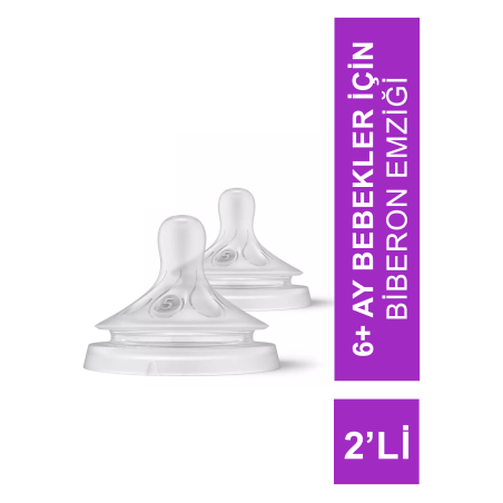 Philips Avent Natural Response Biberon Emziği 2'li 6+ Ay No: 5 ( SCY965/02)