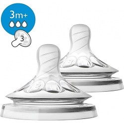 Philips Avent Natural Biberon Emziği 2'li 3+ Ay No: 3 ( SCF043/27)