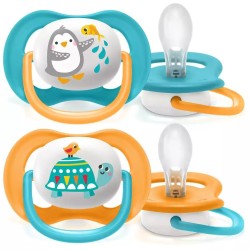 Philips Avent Ultra Air Animals Erkek 6-18 Ay 2'li Emzik (SCF080/07)