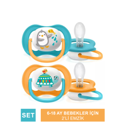 Philips Avent Ultra Air Animals Erkek 6-18 Ay 2'li Emzik (SCF080/07)
