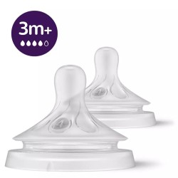 Philips Avent Natural Response Biberon Emziği 2'li 3+ Ay No: 4 ( SCY964/02)