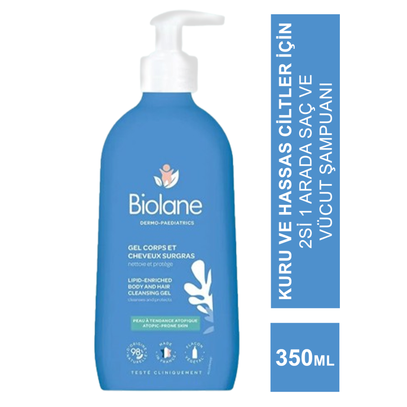Biolane Dermopediatrik Body&Hair Cleansing Gel ( Saç ve Vücut Şampuanı ) 350 ml