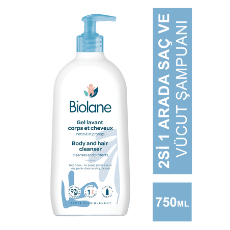 Biolane Body and Hair Cleanser ( Saç ve Vücut Şampuanı ) 750 ml