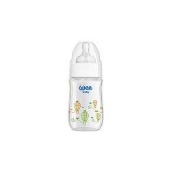 Wee Baby Klasik+ Geniş Ağızlı Cam Biberon 0-6 Ay ( Beyaz ) 180 ml
