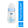 Wee Baby Klasik+ Geniş Ağızlı Cam Biberon 0-6 Ay ( Mavi ) 180 ml (No:140)