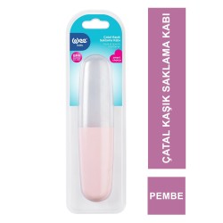 Wee Baby Çatal Kaşık Saklama Kabı - Pembe ( 887 )