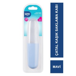 Wee Baby Çatal Kaşık Saklama Kabı - Mavi ( 887 )