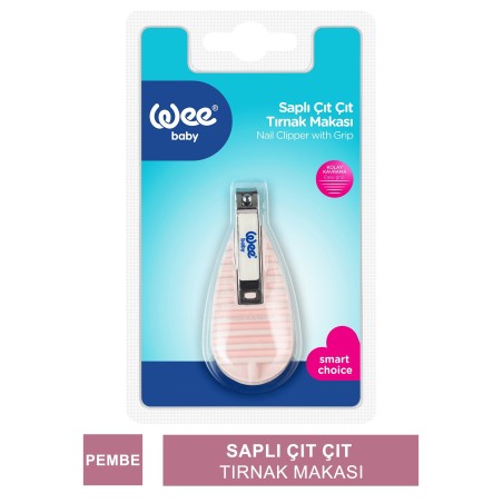 Wee Baby Saplı Çıt Çıt Tırnak Makası - Pembe ( 888 )