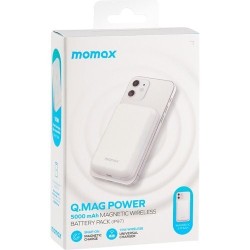 Powerbank Momax Ip97 Qmag Magsafe 5000Mah White Powerbank