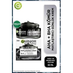 Garnier Saf ve Temiz AHA&BHA Kömür Matlaştırıcı Günlük Nemlendirici Krem 50 ml