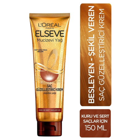 Loreal Paris Elseve Mucizevi Yağ Saç Güzelleştirici Krem 150 ml - Kuru ve Sert Saçlar