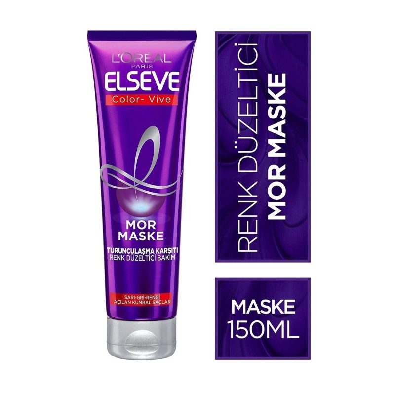 Loreal Paris Elseve Turunculaşma Karşıtı Renk Düzeltici Mor Maske 150 ml