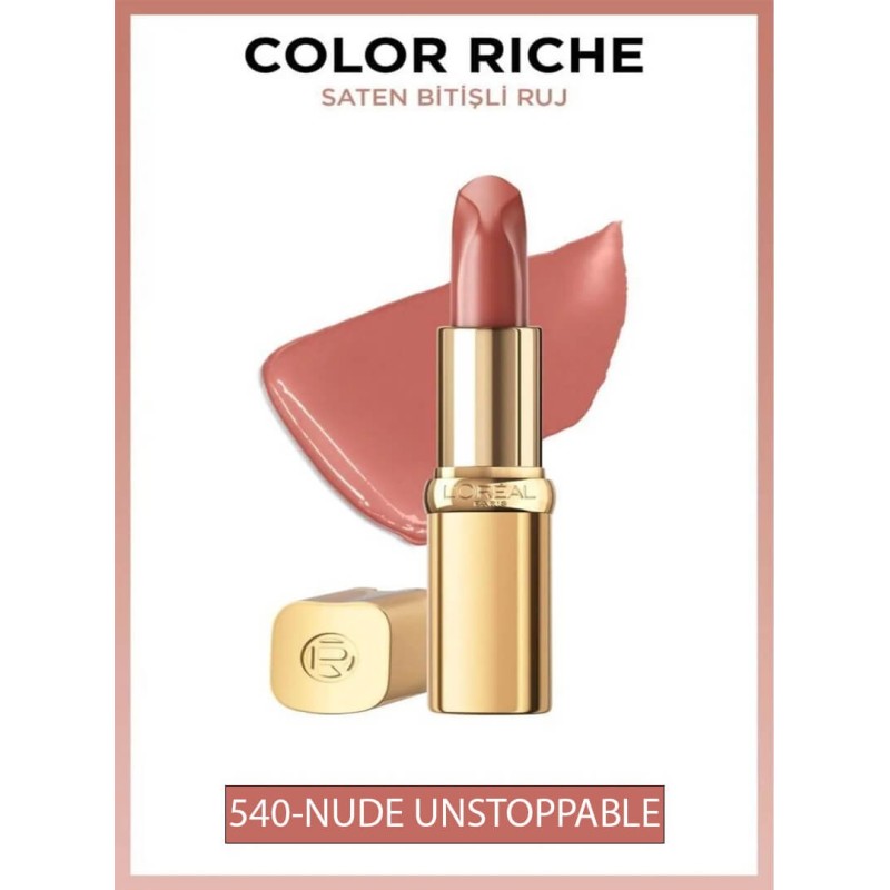 Loreal Paris Color Riche Saten Bitişli Ruj - 540 Nude Unstoppable