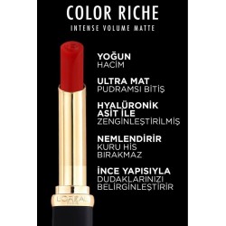 Loreal Paris Color Riche Intense Volume Matte Ruj - 346 Rouge Determination