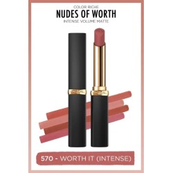 Loreal Paris Color Riche Intense Volume Matte Ruj - 570 Worth It -Intense-