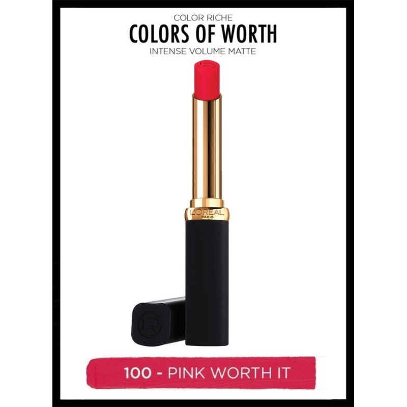 Loreal Paris Color Riche Intense Volume Matte Ruj - 100 Pink Worth It
