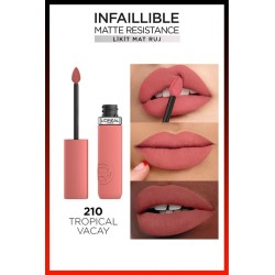 Loreal Paris Infaillible Matte Resistance Likit Mat Ruj - 210 Tropical Vacay