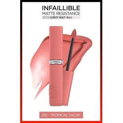 Loreal Paris Infaillible Matte Resistance Likit Mat Ruj - 210 Tropical Vacay