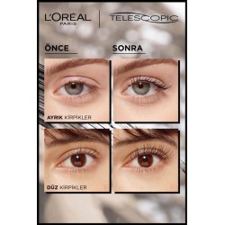 L'Oreal Paris Telescopic Carbon Black Maskara - Siyah 8 ml