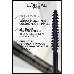 L'Oreal Paris Telescopic Carbon Black Maskara - Siyah 8 ml